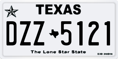 TX license plate DZZ5121
