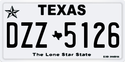 TX license plate DZZ5126