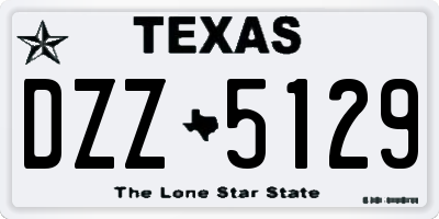 TX license plate DZZ5129