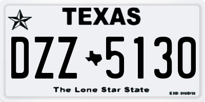 TX license plate DZZ5130