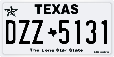 TX license plate DZZ5131