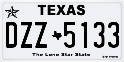 TX license plate DZZ5133