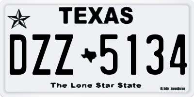 TX license plate DZZ5134