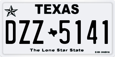 TX license plate DZZ5141