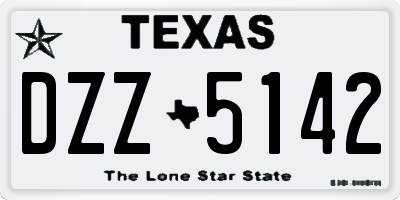 TX license plate DZZ5142