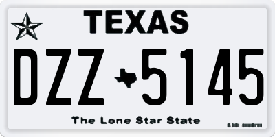 TX license plate DZZ5145