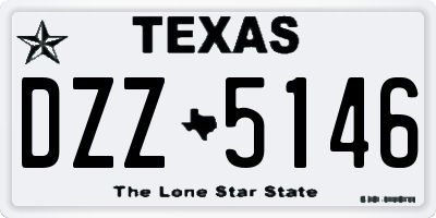 TX license plate DZZ5146