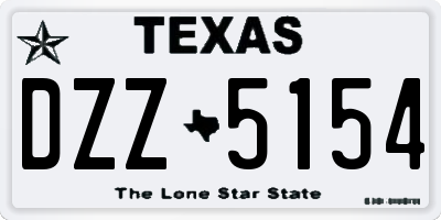 TX license plate DZZ5154