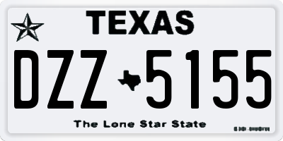 TX license plate DZZ5155