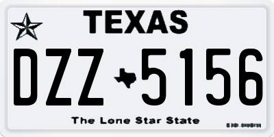 TX license plate DZZ5156