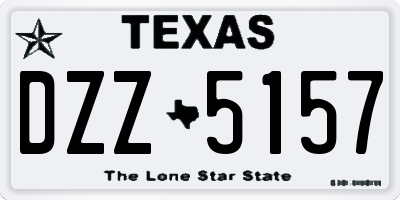 TX license plate DZZ5157