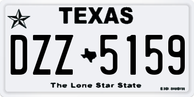 TX license plate DZZ5159