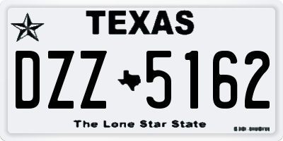 TX license plate DZZ5162