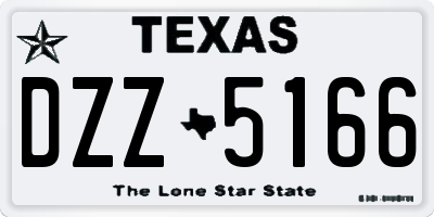 TX license plate DZZ5166