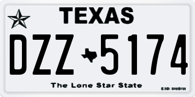 TX license plate DZZ5174