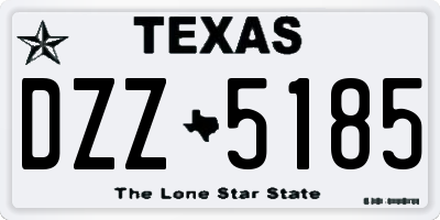 TX license plate DZZ5185