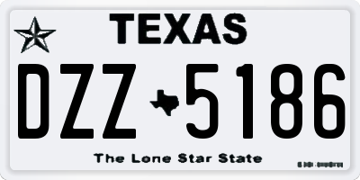 TX license plate DZZ5186