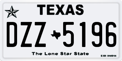 TX license plate DZZ5196