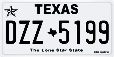 TX license plate DZZ5199