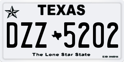 TX license plate DZZ5202