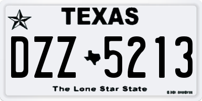 TX license plate DZZ5213