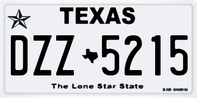 TX license plate DZZ5215