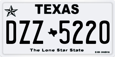 TX license plate DZZ5220