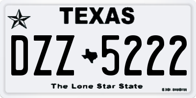 TX license plate DZZ5222