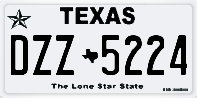 TX license plate DZZ5224