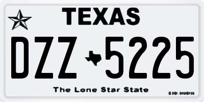 TX license plate DZZ5225