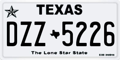 TX license plate DZZ5226