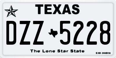 TX license plate DZZ5228