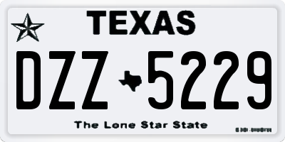 TX license plate DZZ5229