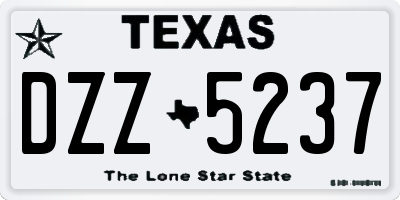 TX license plate DZZ5237