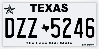 TX license plate DZZ5246