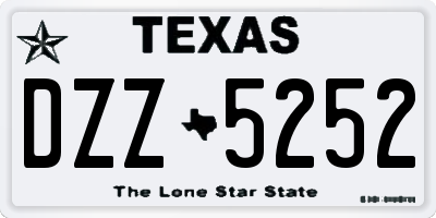 TX license plate DZZ5252