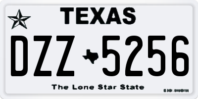 TX license plate DZZ5256