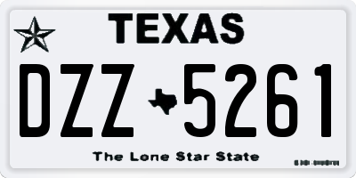 TX license plate DZZ5261