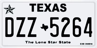 TX license plate DZZ5264