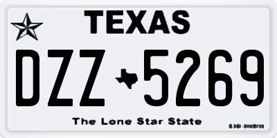 TX license plate DZZ5269