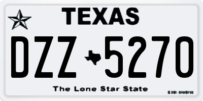 TX license plate DZZ5270