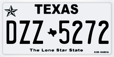 TX license plate DZZ5272