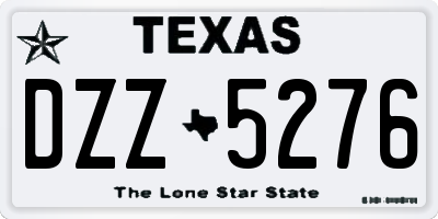 TX license plate DZZ5276
