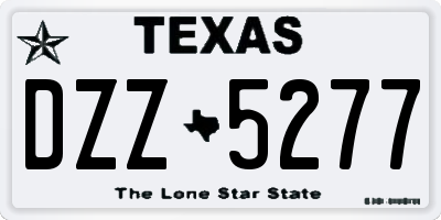 TX license plate DZZ5277