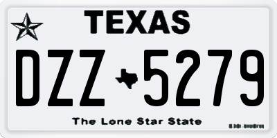 TX license plate DZZ5279