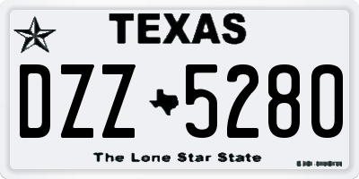 TX license plate DZZ5280