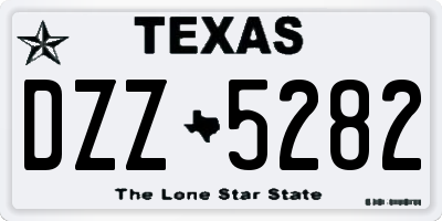 TX license plate DZZ5282