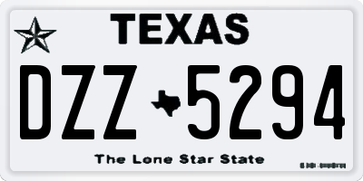TX license plate DZZ5294