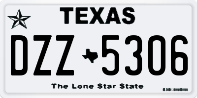 TX license plate DZZ5306