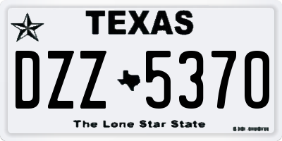 TX license plate DZZ5370